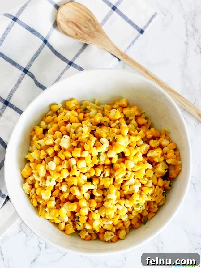 Grilled Corn with Zesty Basil Lime Butter 4 Fresh Corn Kernels mixed with Basil Lime Butter, a delightful summer side