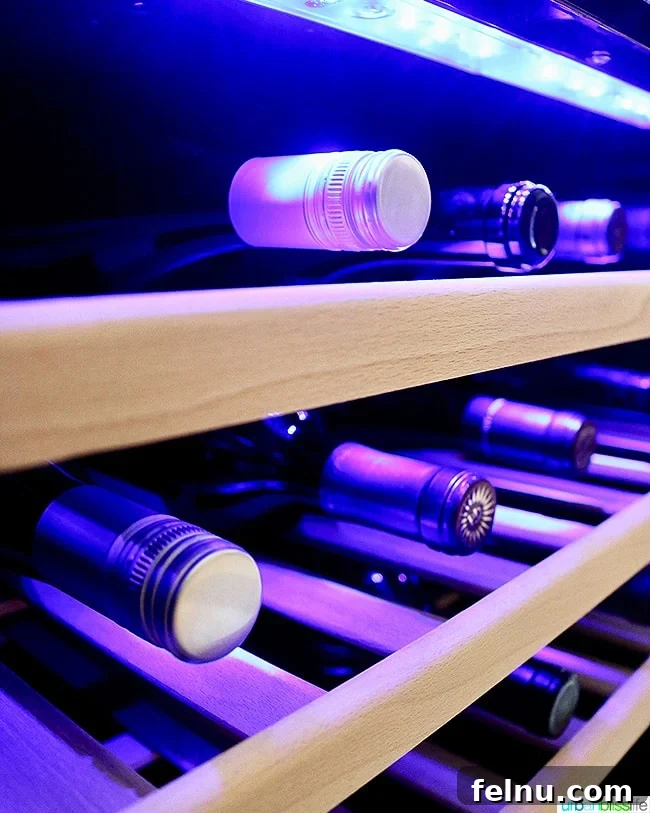 Preserve Your Pour: A Homeowner's Guide to Wine Storage Excellence 2 how to store wine at home - wine in wine fridge
