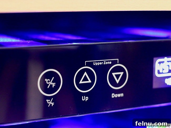 Preserve Your Pour: A Homeowner's Guide to Wine Storage Excellence 5 wine fridge temperature panel