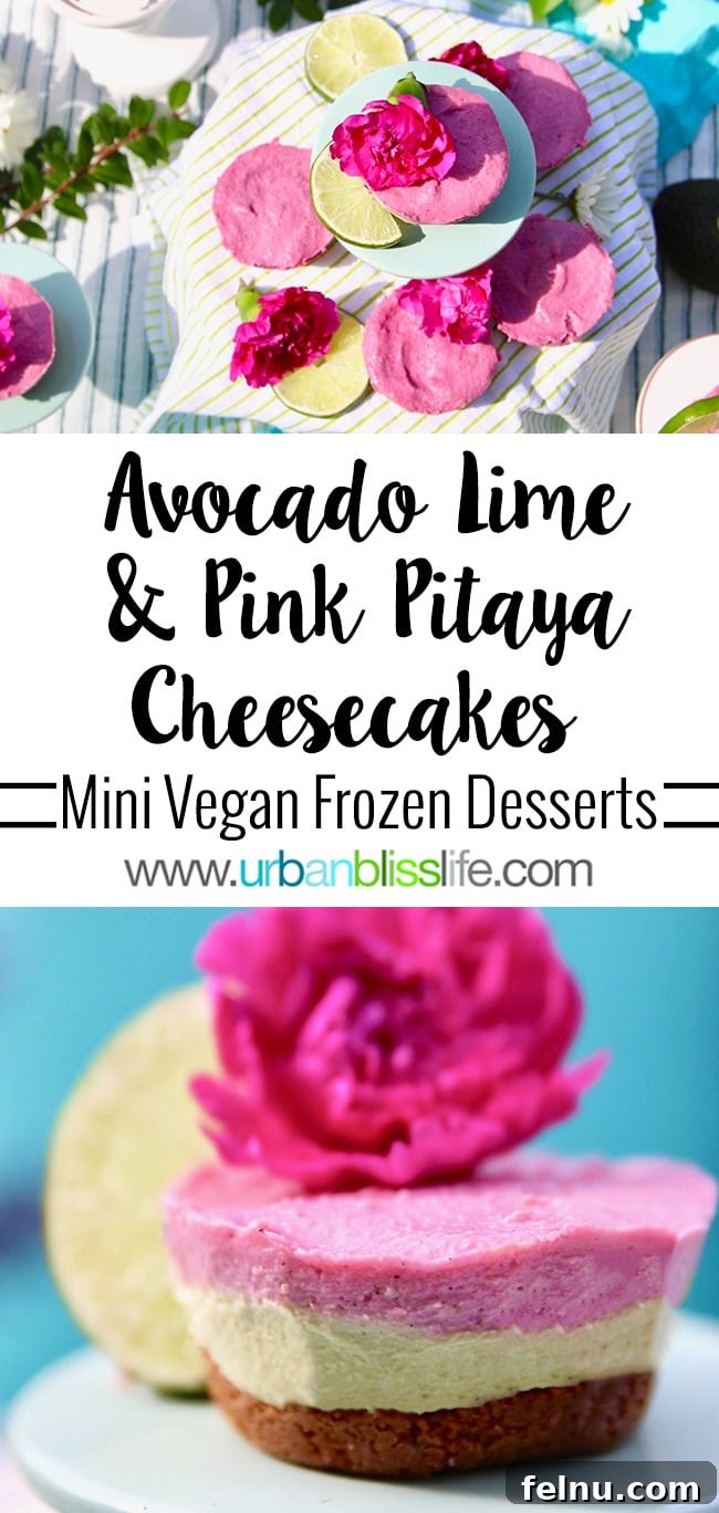Vertical pin image for Mini Vegan Cheesecakes