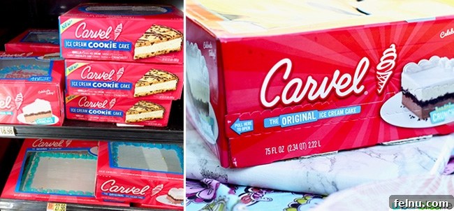 Effortless DIY Unicorn Hard Shell Topping 4 Carvel Ice Cream Cake with Confetti