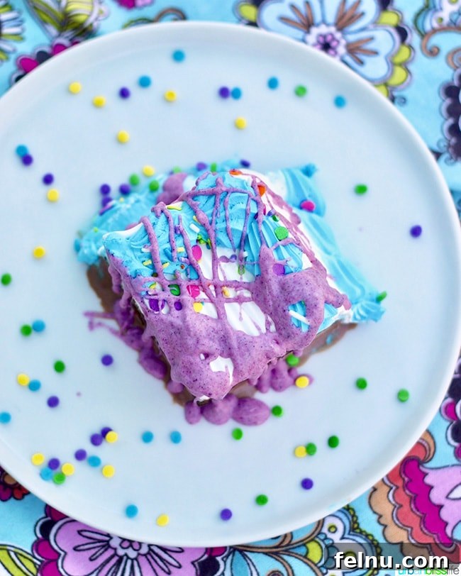 Effortless DIY Unicorn Hard Shell Topping 10 Ice cream cake with magic shell