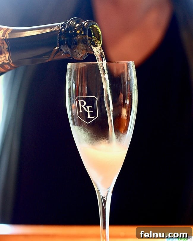 Uncork Anderson Valley: The Best Wineries to Explore 14 Champagne being poured into a glass at Roederer Estate