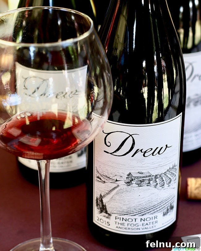 Uncork Anderson Valley: The Best Wineries to Explore 23 Drew Pinot Noir wine bottle