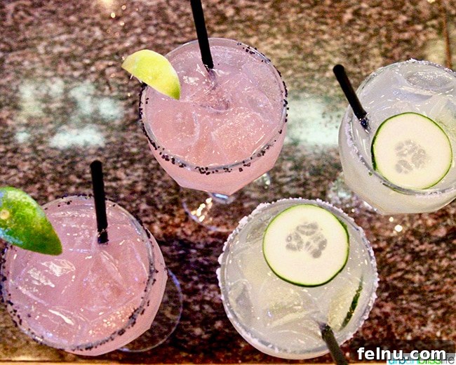 Albuquerque's Best Bites A Local's Food Guide 13 A selection of colorful and refreshing margaritas at El Pinto restaurant.