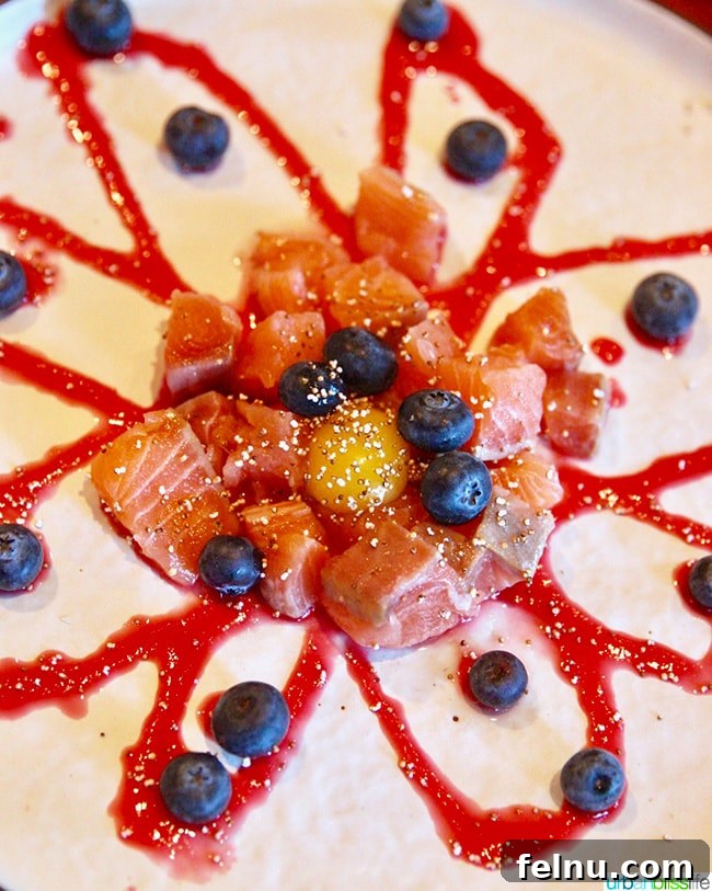 Albuquerque's Best Bites A Local's Food Guide 27 Artistically presented salmon tartare at Indian Pueblo Kitchen.
