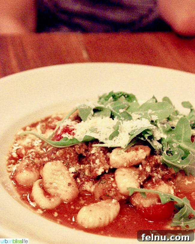 Colorado Peaks and Pavement 23 Delicious Gnocchi dish at Brava Modern Trattoria, Colorado