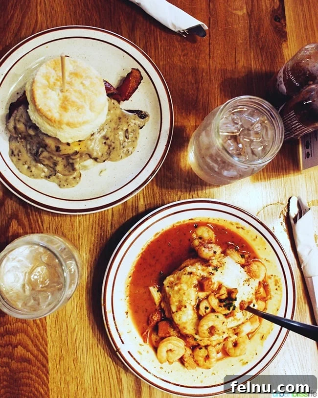 Colorado Peaks and Pavement 6 Delicious lunch spread at Denver Biscuit Company, Colorado