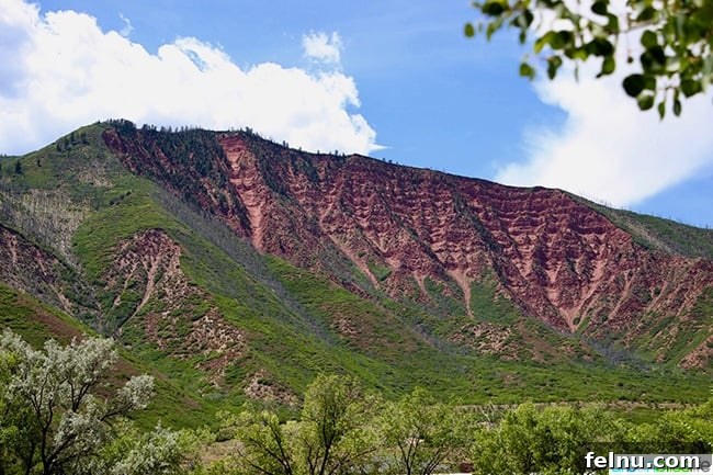 Colorado Peaks and Pavement 9 Beautiful red mountains surrounding Glenwood Springs, Colorado