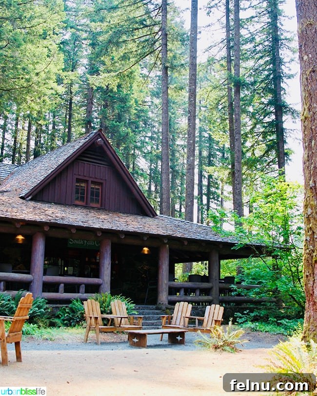 Silver Falls State Park Ten Falls Trail Journey 15 The charming exterior of Silver Falls Cafe at Silver Falls State Park