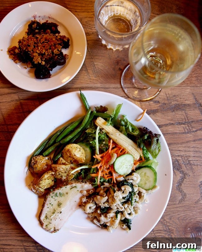 Your Oregon Cabin Getaway at Silver Falls Lodge 13 Another exquisite dinner plate from Silver Falls Lodge, featuring fresh ingredients