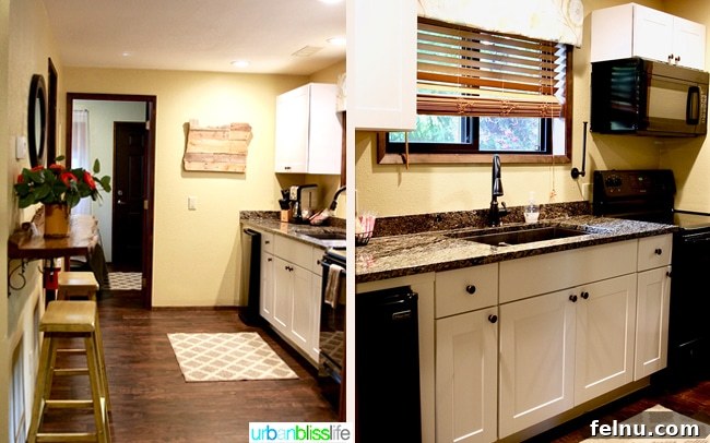 Your Oregon Cabin Getaway at Silver Falls Lodge 7 Fully equipped kitchen in a Silver Falls Lodge cabin, with ample counter space