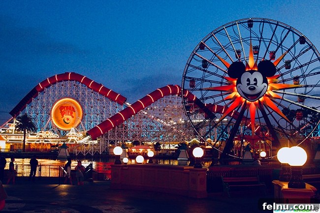 Pixar Pier: A Slice of Animation Magic 10 Disneyland Pixar Pier at night