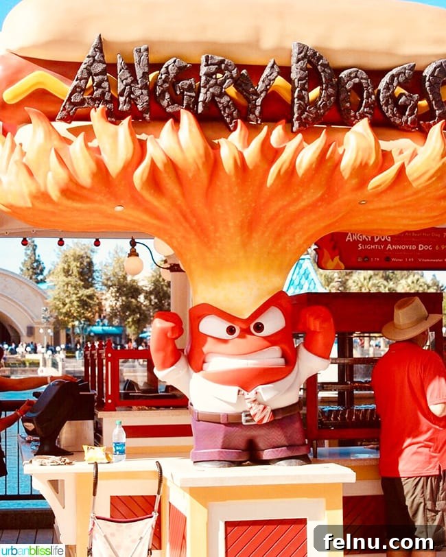 Savor the Flavors of Disneyland Pixar Pier 16 Angry dogs Pixar Pier
