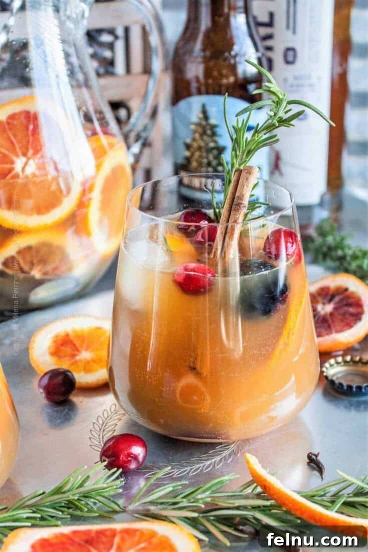 Festive New Year's Eve Cocktails 18 Winter Beer Sangria