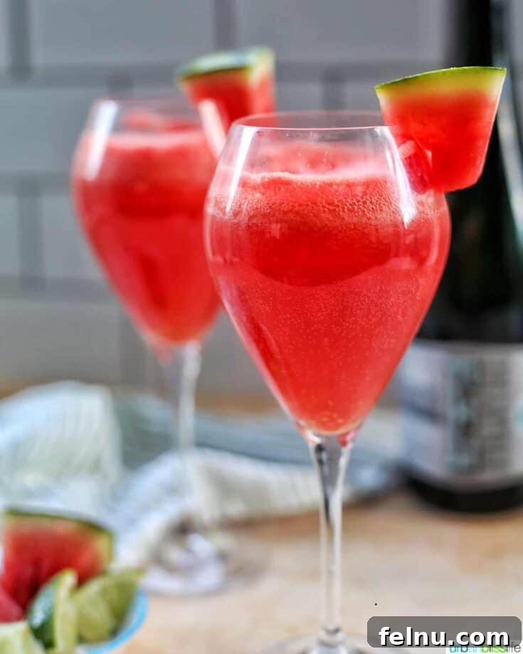 Festive New Year's Eve Cocktails 19 Watermelon Mimosas