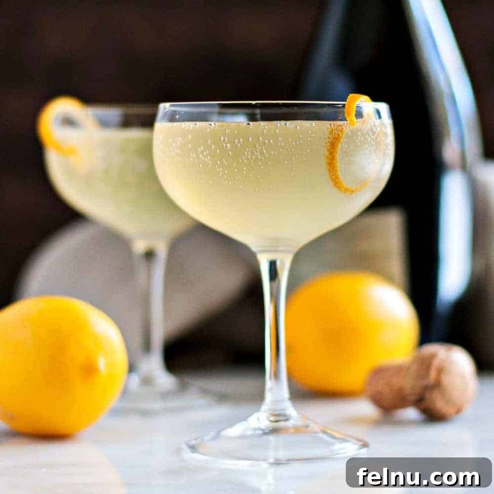 Festive New Year's Eve Cocktails 9 French 75 Cocktail