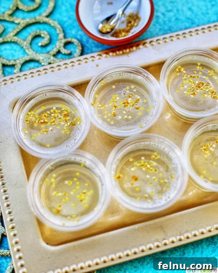 Festive New Year's Eve Cocktails 10 Champagne Jello Shots