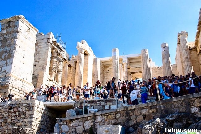 Acropolis Unveiled: Athens Historical Journey 8 The Parthenon peeking through the Propylaea