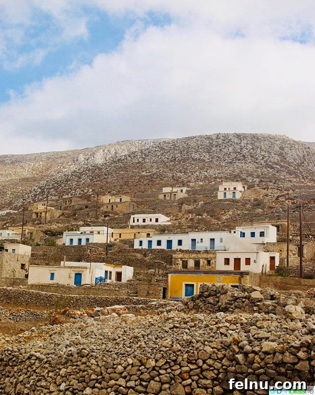 Greece Travel: Discover Olympos Village, Karpathos 5 Avlona village on Karpathos Island: Small houses nestled into a rocky hillside