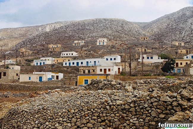 Greece Travel: Discover Olympos Village, Karpathos 7 Panoramic view of Avlona village on Karpathos, showcasing the traditional architecture and landscape