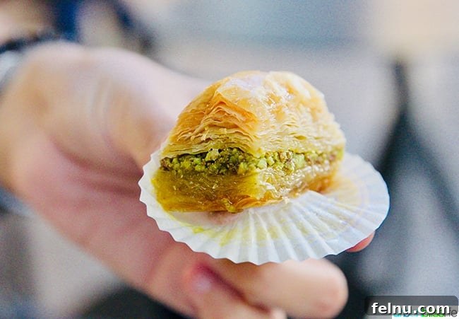Delicious Greek baklava in Athens, Greece