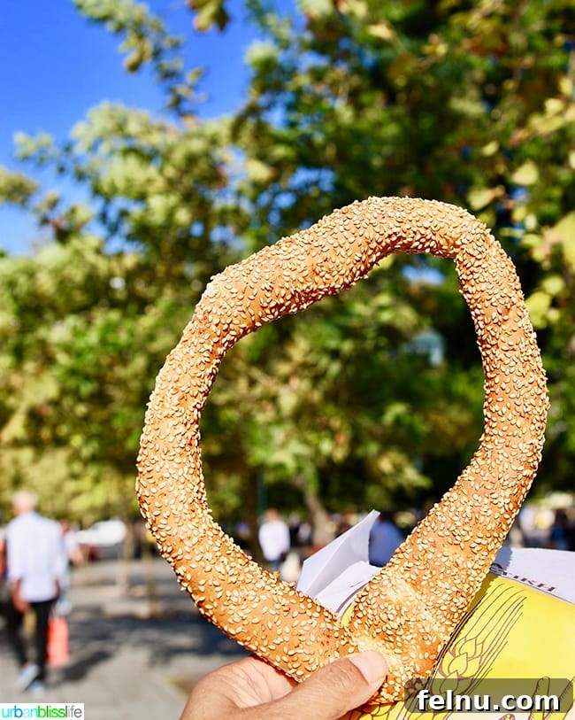 A traditional Koulouri in Syntagma Square, Athens, Greece