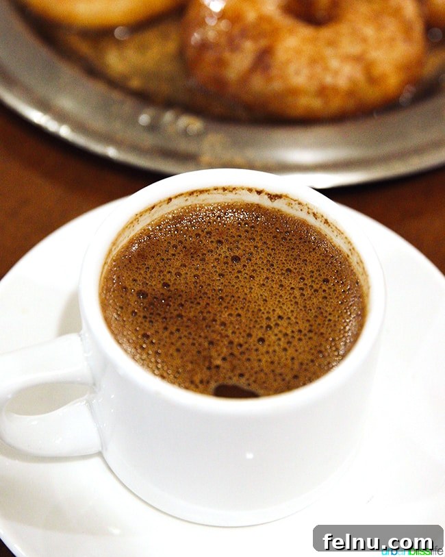 A cup of traditional Greek Coffee in Athens, Greece