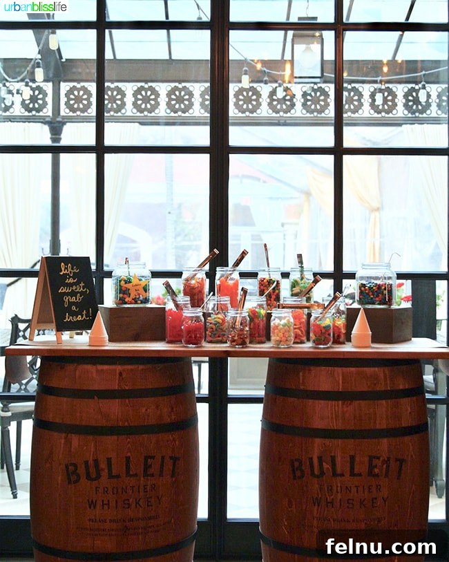 Hotel Valencia: Santana Row's Stylish Escape 6 delightful candy bar setup at Hotel Valencia Santana Row lobby