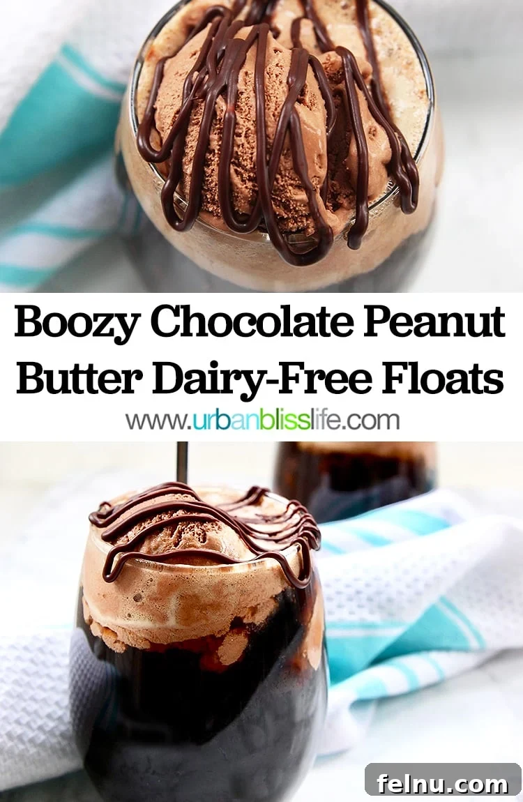 Boozy Chocolate Peanut Butter Floats