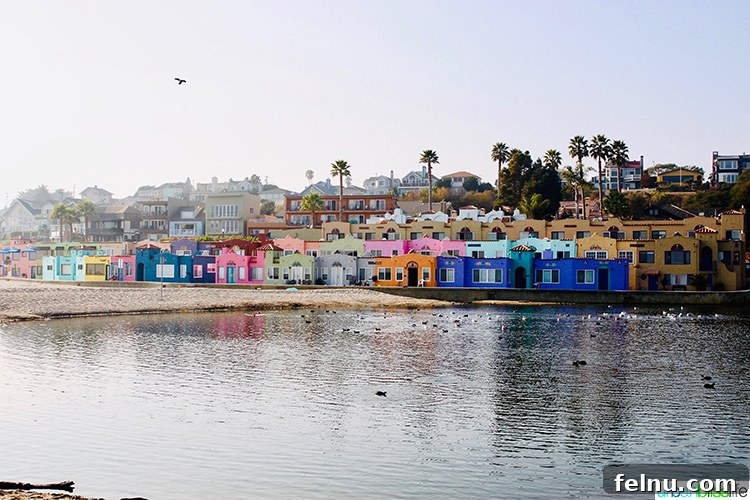 Surf, Sips, and City: San Jose to Livermore California Weekend 17 The iconic colorful houses of Capitola village, nestled along the beach with a tranquil ocean view.