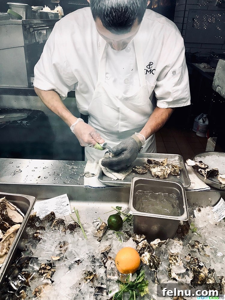 Surf, Sips, and City: San Jose to Livermore California Weekend 7 A vibrant platter of fresh oysters on ice, ready to be enjoyed at EMC Seafood & Raw Bar on Santana Row.