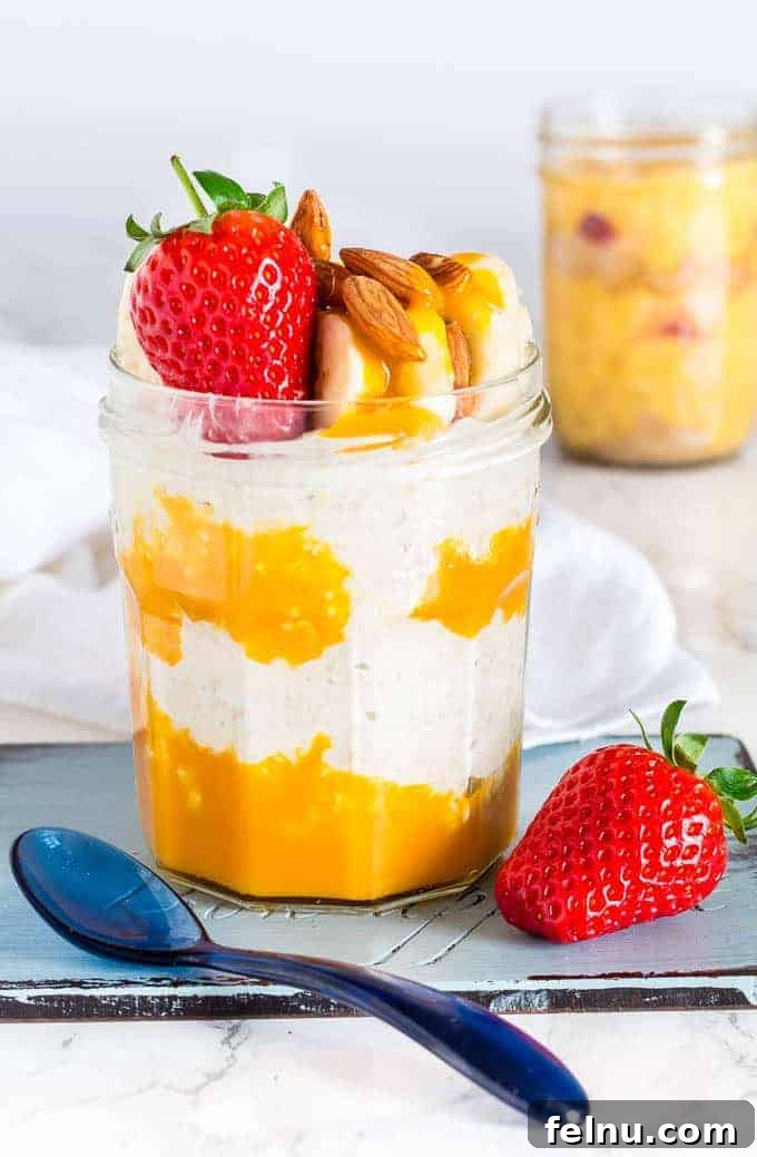Overnight Mango Coconut Oats {GF, Vegan, West African Flavours}