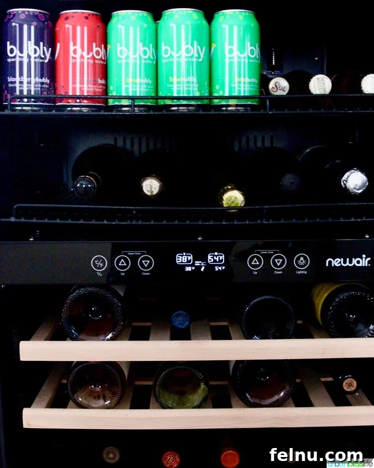 Open NewAir beverage fridge