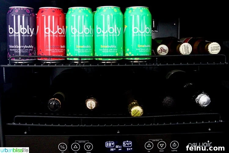 Top of NewAir beverage fridge