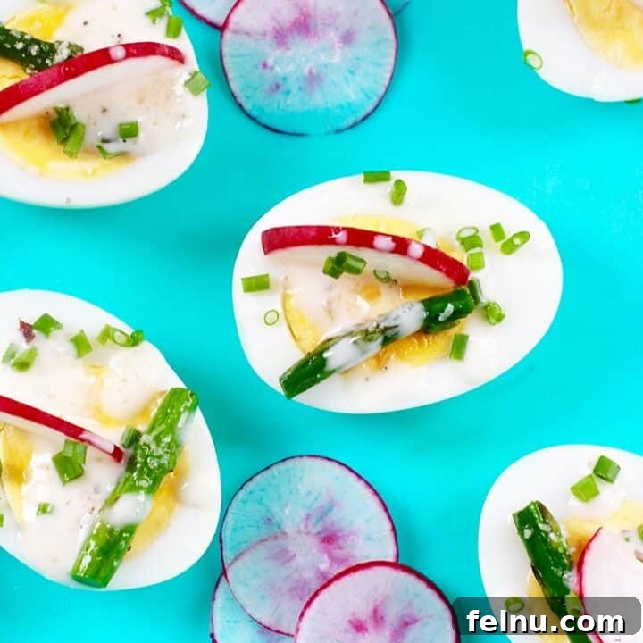 Easy Veggie Ranch Egg Appetizers