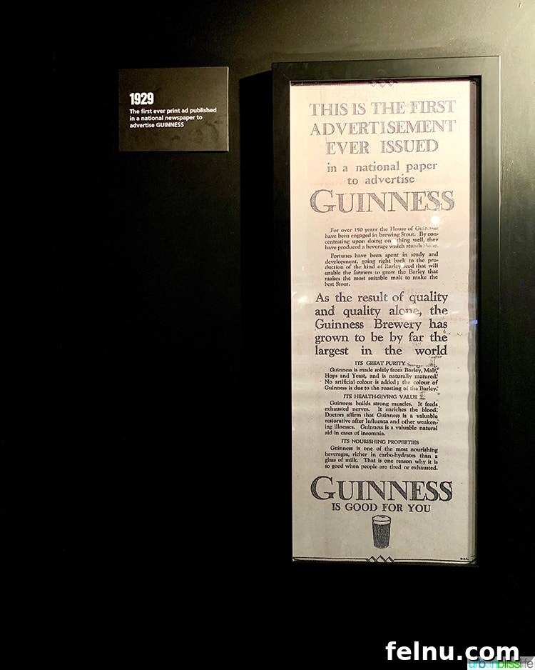 Insider's Guide: Mastering the Guinness Storehouse Experience 19 First Guinness Ad