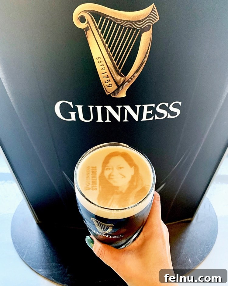Insider's Guide: Mastering the Guinness Storehouse Experience 5 Guinness Stoutie Beer Foam Imprint of Selfie