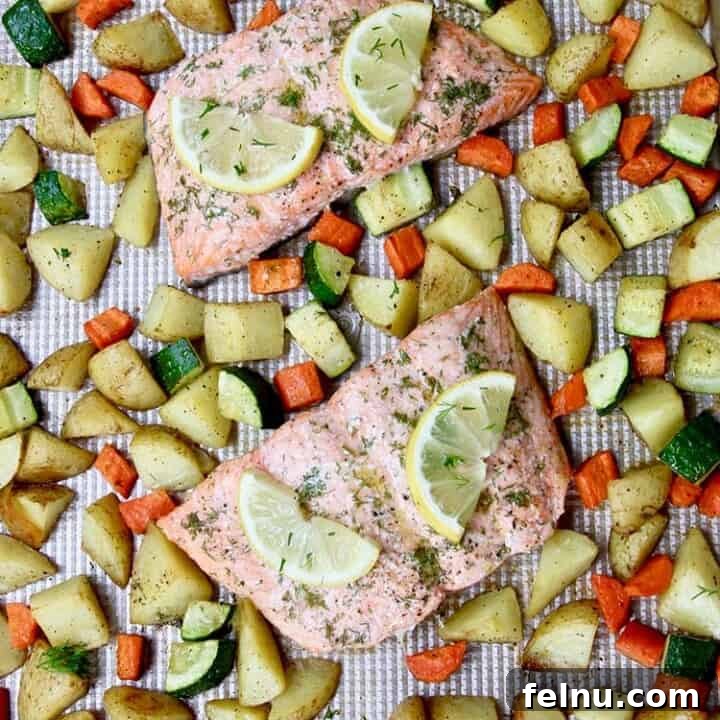 Effortless Oven Baked Salmon and Veggies 9 Sheet Pan Salmon and Vegetables