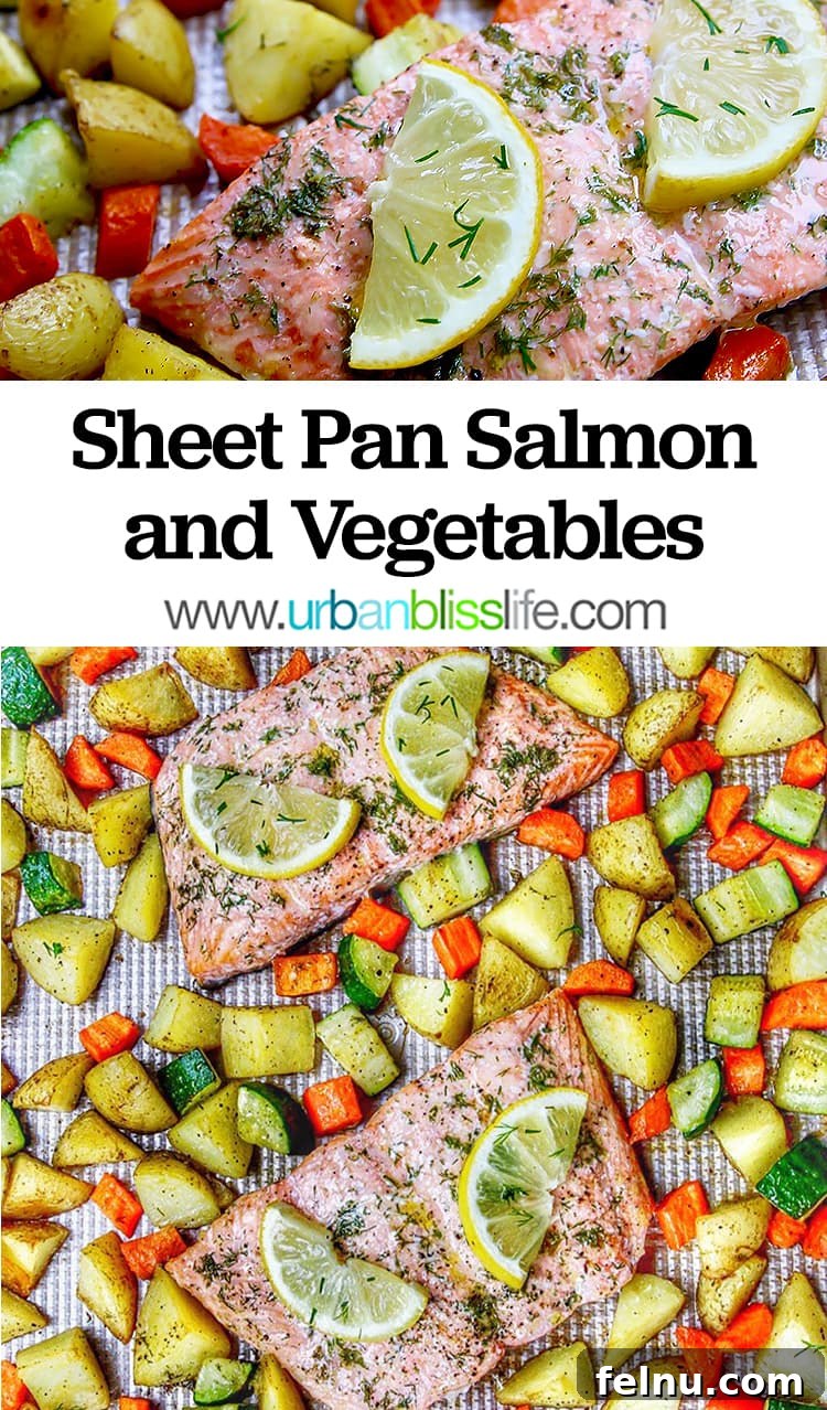 Effortless Oven Baked Salmon and Veggies 10 Sheet Pan Salmon and Vegetables recipe, a main image perfect for pinning.