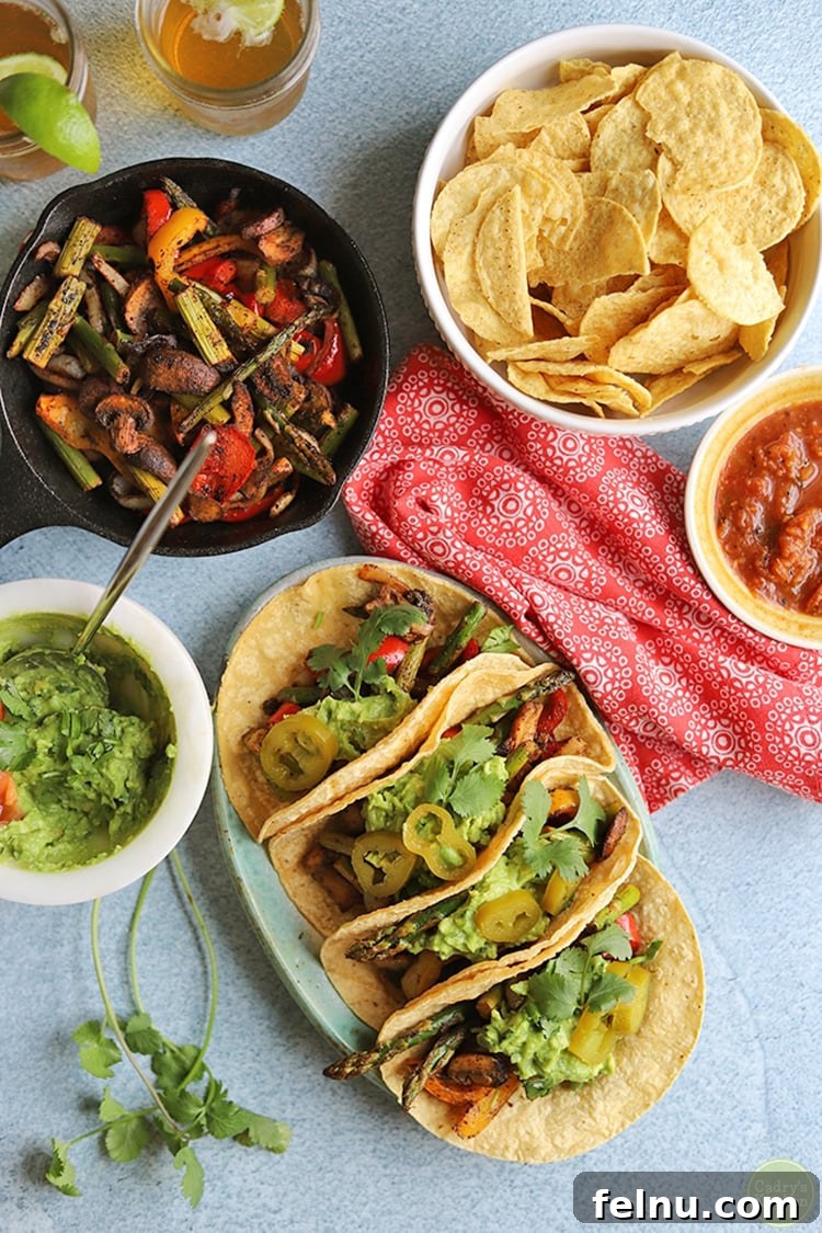 asparagus mushroom fajitas Family-Friendly 30-Minute Meals 