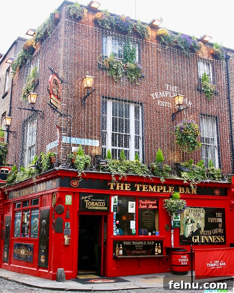 Dublin's Delicious Delights: A Food Lover's Guide 40 Temple Bar Exterior
