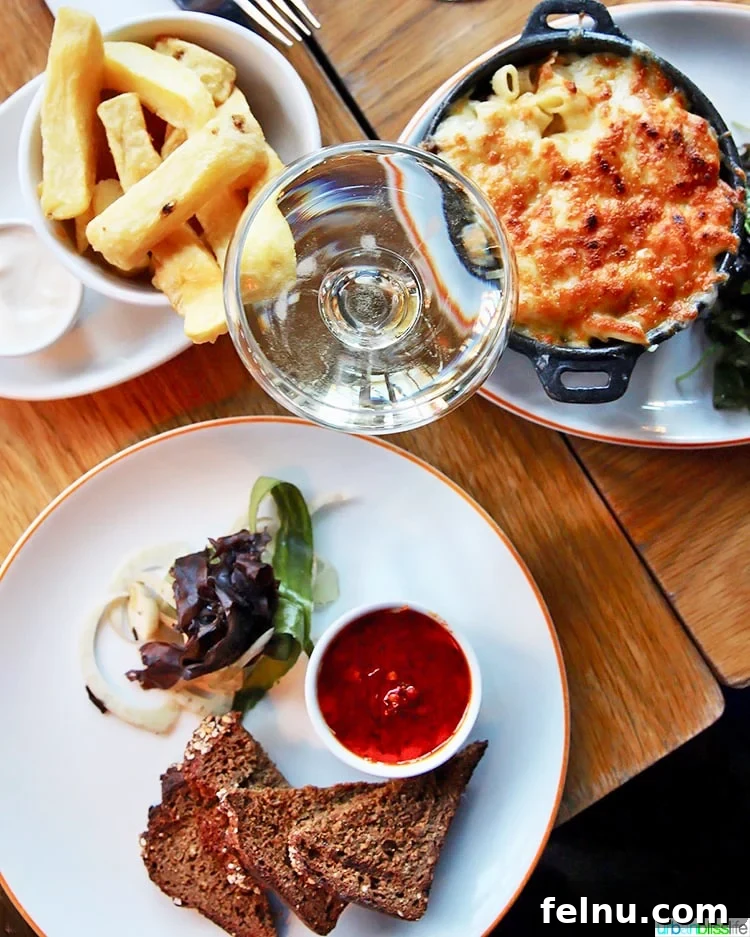 Dublin's Delicious Delights: A Food Lover's Guide 9 Woollen Mills Plates of Food