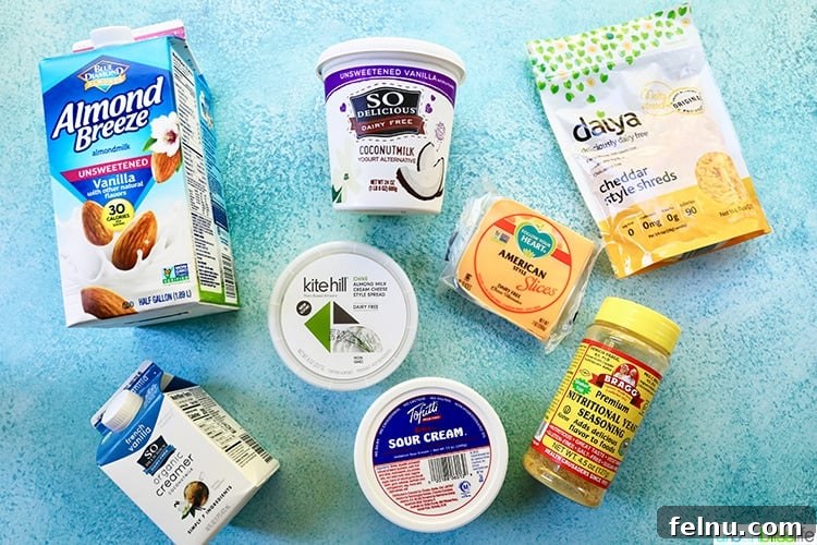 Dairy-Free Essentials: Top Products for Cooking and Baking 2 Collection of best dairy-free food products, including butter, milk, cheese, and chocolate alternatives