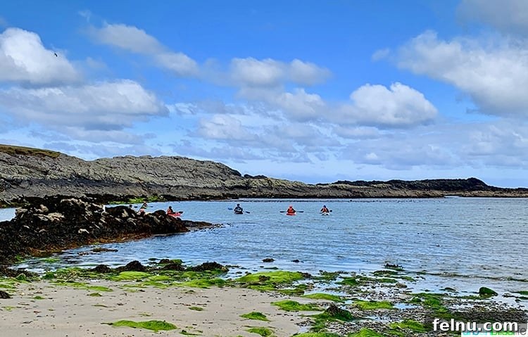 Kayaking at sea