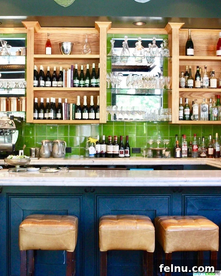 Atlanta's Hottest Dining Destinations 11 The elegant and intimate bar area at Bread & Butterfly in Atlanta, perfect for a cozy evening.