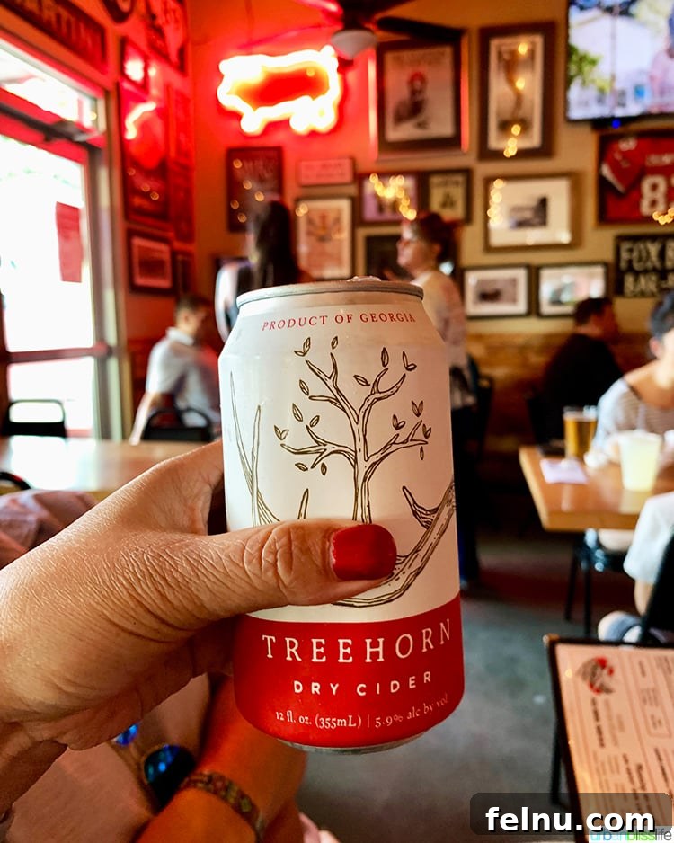 Atlanta's Hottest Dining Destinations 16 A refreshing hard cider alongside barbecue dishes at Fox Bros BBQ in Atlanta.