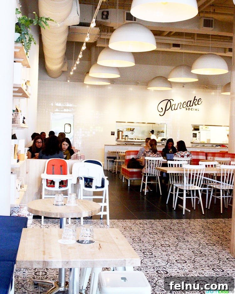 Atlanta's Hottest Dining Destinations 10 A view of the chic interior decor at Pancake Social in Atlanta, featuring thoughtful design elements.