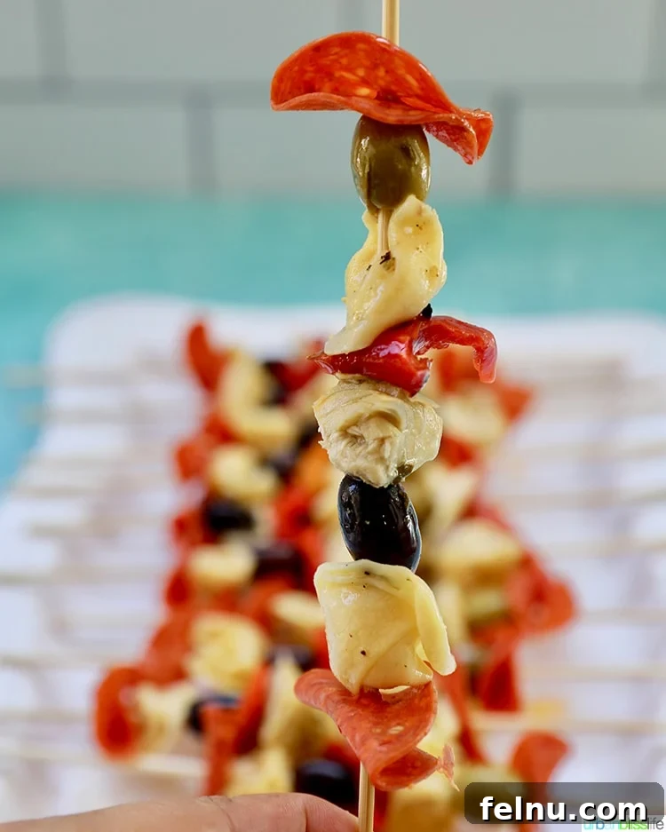 Antipasto Skewers on a Stick