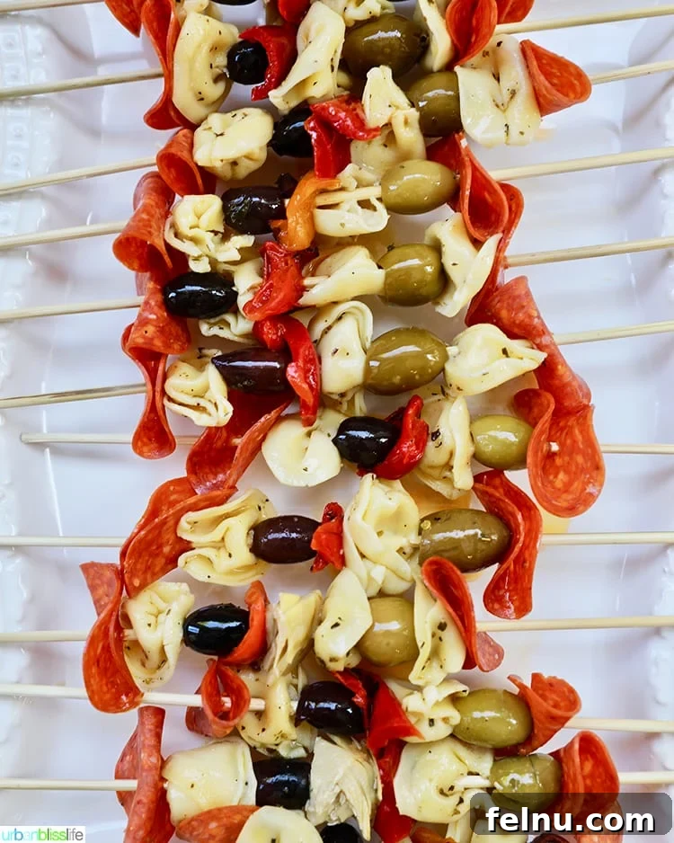 Full platter of Antipasto Skewers